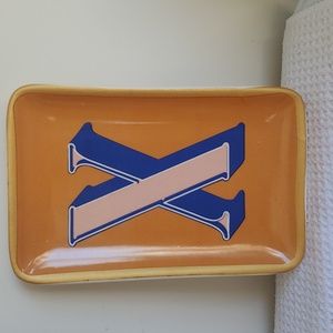 LETTER X CERAMIC TRINKET TRAY